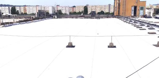 Utána – új PVC lapostető vízszigetelés, Veresegyház 2025