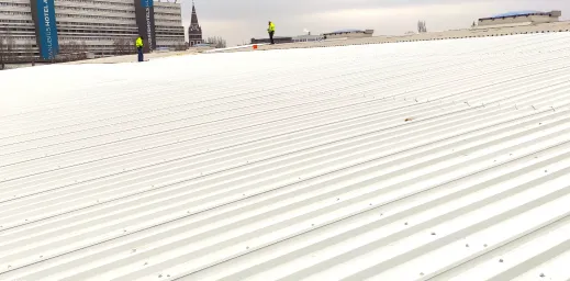 Utána – új trapézlemez tetőfedés, Budapest 2024